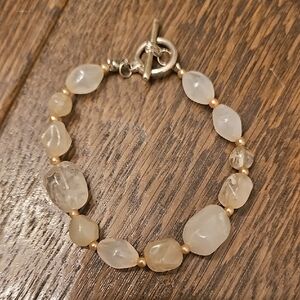 Elegant Beaded Bracelet with Toggle Clasp